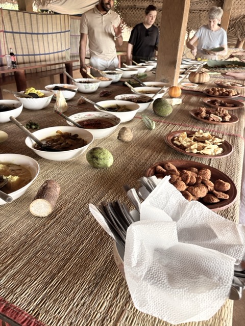 Traditional clay-pot Sri Lankan rice and curry buffet at Priyamali Gedara, Polonnaruwa