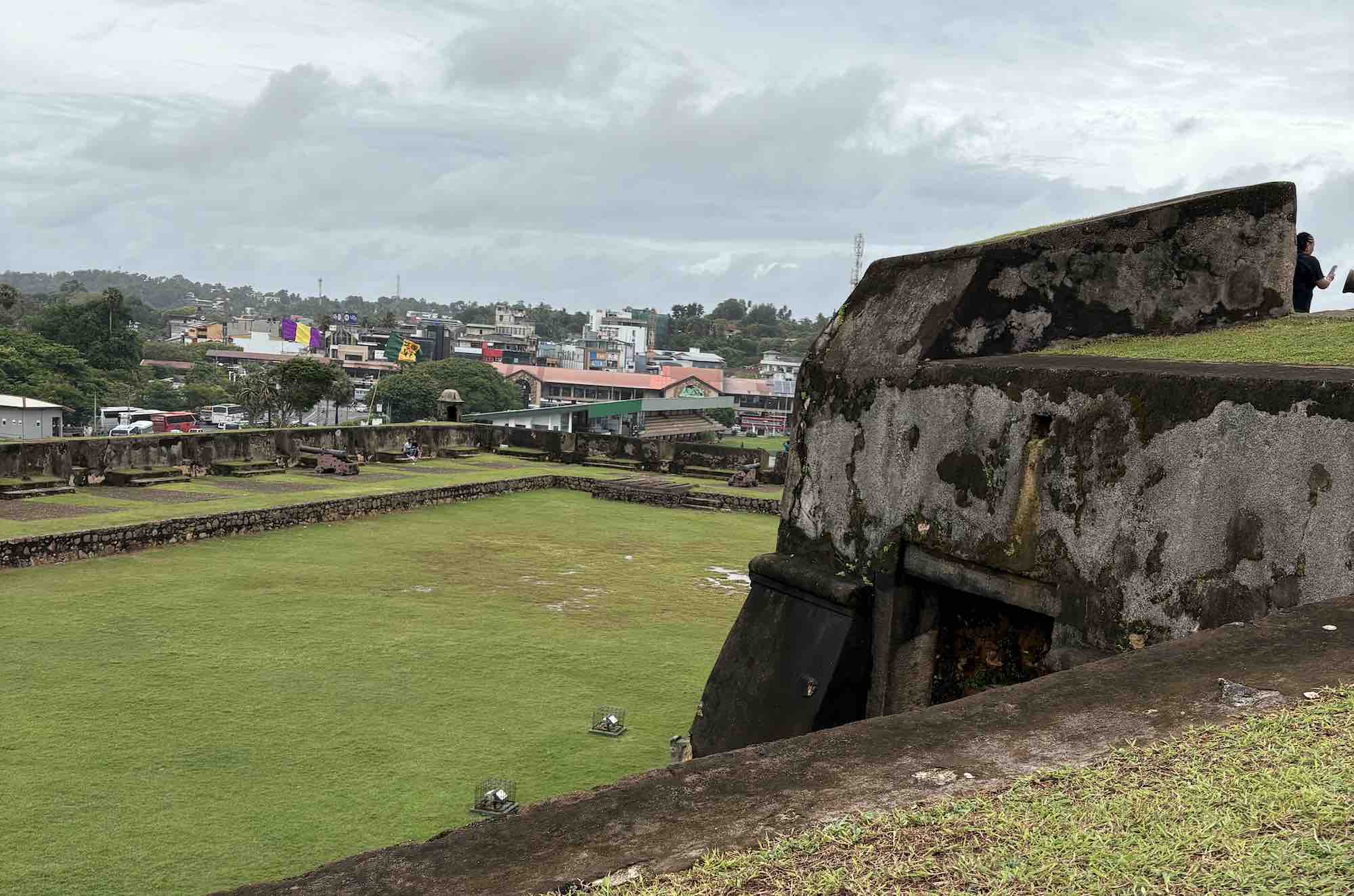 Galle Dutch Fort ramparts and bastions by the Indian Ocean, Sri Lanka